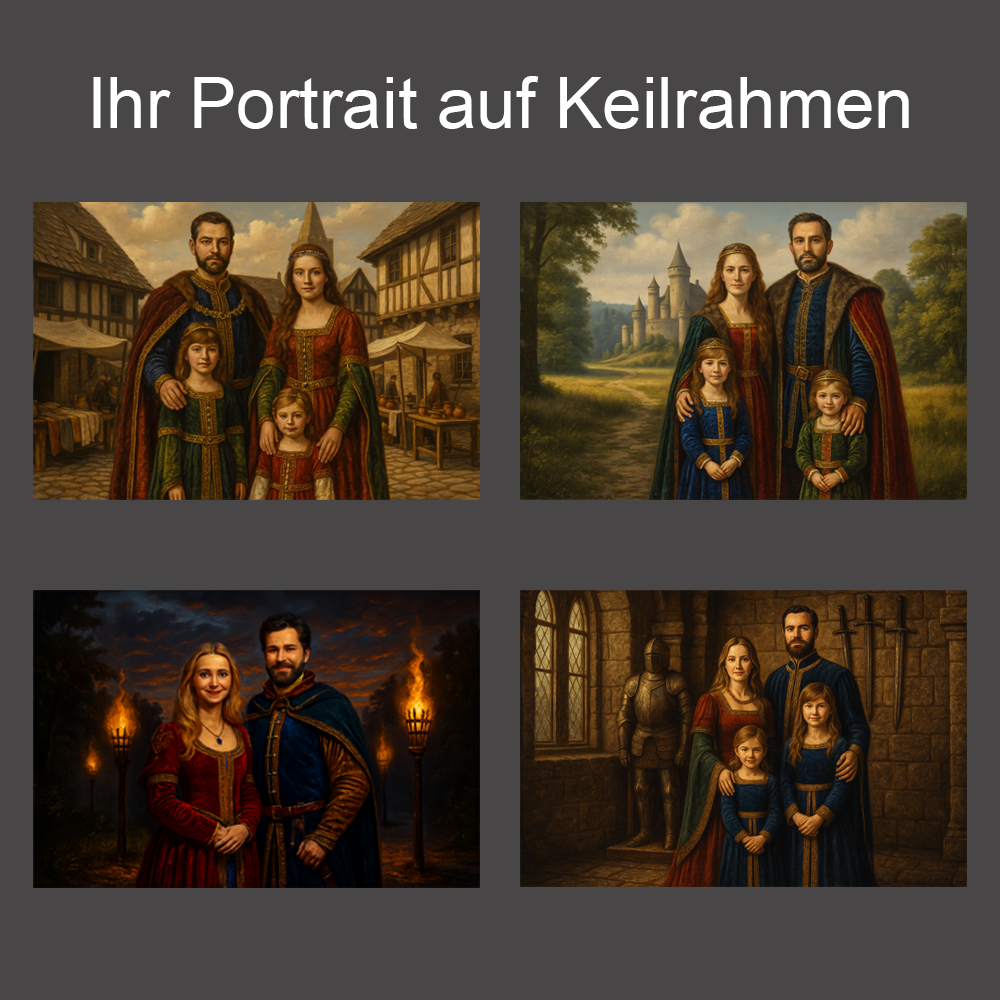 Historisches Porträt von Ihrem Foto (Leinwand auf Keilrahmen) – Bild 4