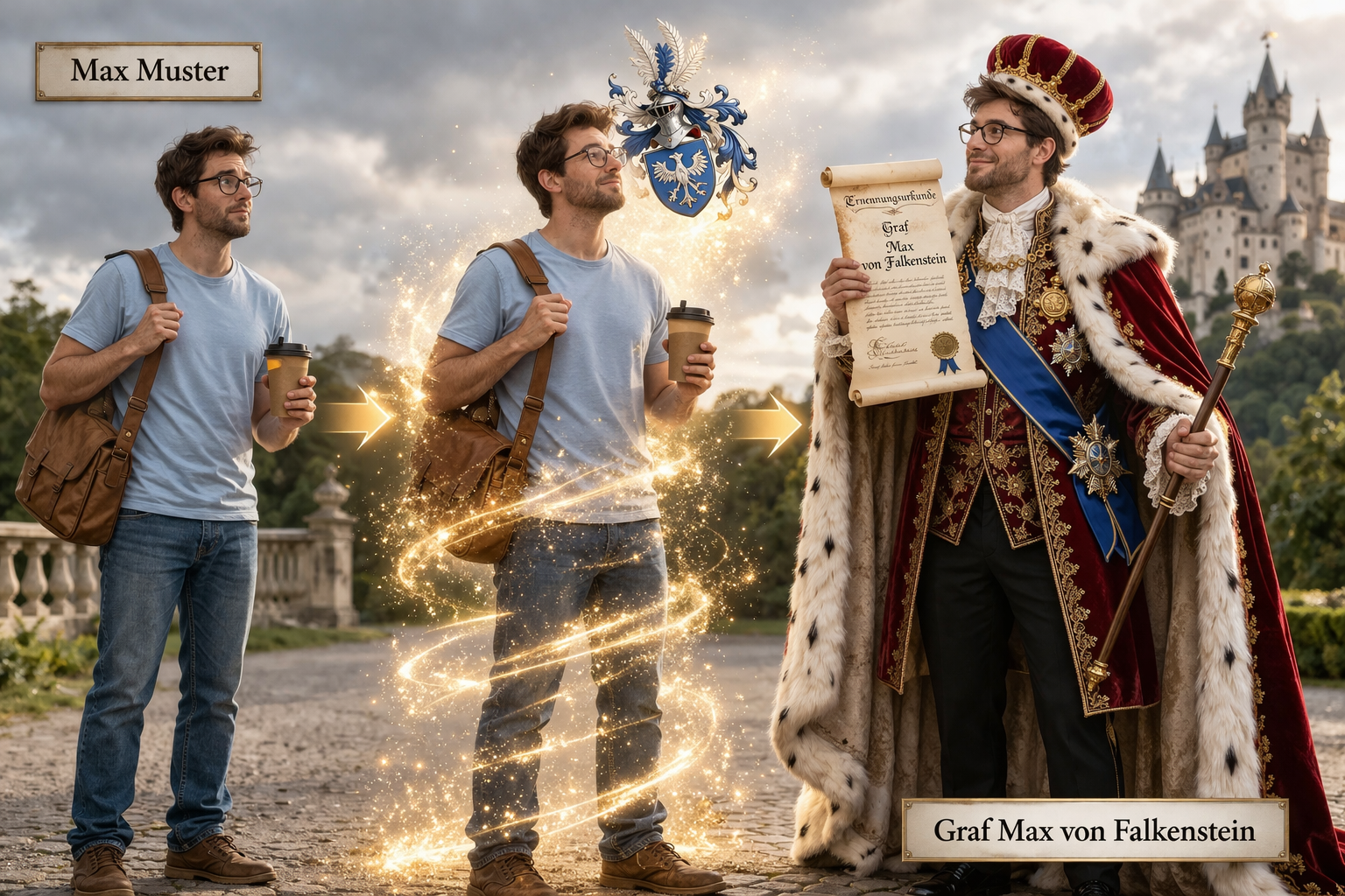 Aus Max wird Graf Max von Falkenstein